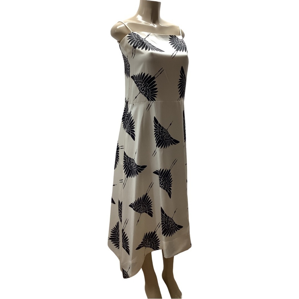Worthington Size 4 Ivory Satin Dress With Back Zipper & Adjustable Tie Strap.New